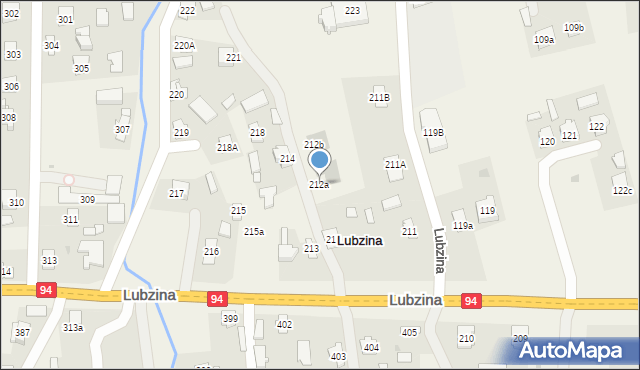 Lubzina, Lubzina, 212a, mapa Lubzina