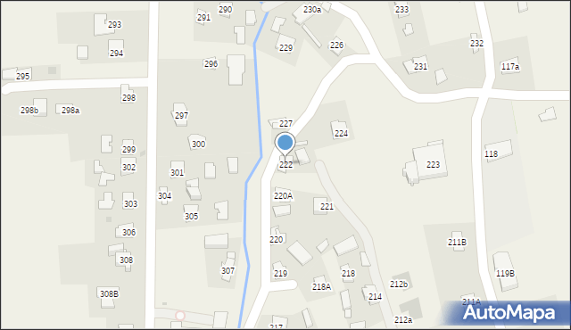 Lubzina, Lubzina, 222, mapa Lubzina