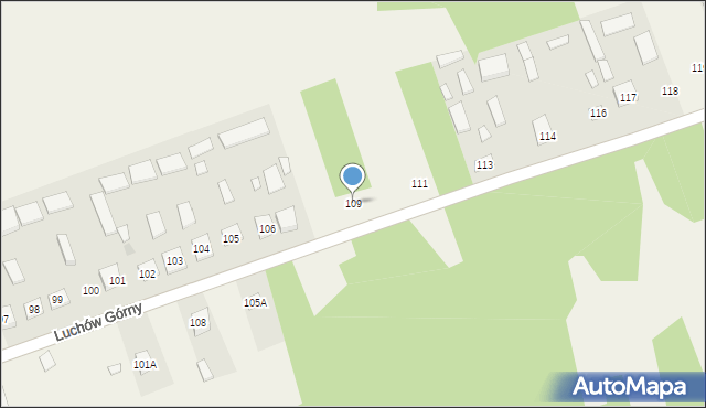 Luchów Górny, Luchów Górny, 109, mapa Luchów Górny