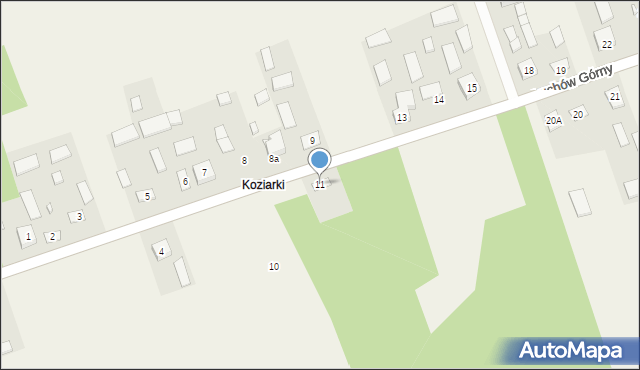 Luchów Górny, Luchów Górny, 11, mapa Luchów Górny