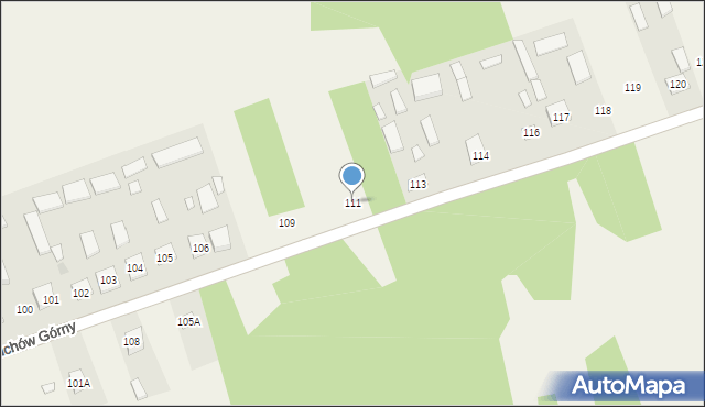 Luchów Górny, Luchów Górny, 111, mapa Luchów Górny