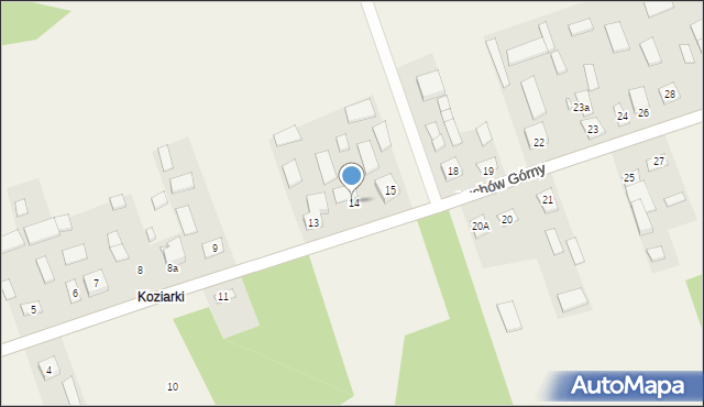 Luchów Górny, Luchów Górny, 14a, mapa Luchów Górny