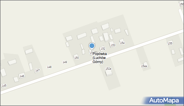 Luchów Górny, Luchów Górny, 151, mapa Luchów Górny