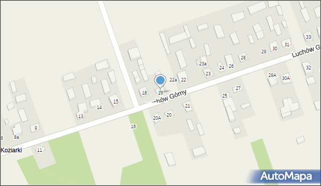 Luchów Górny, Luchów Górny, 19, mapa Luchów Górny