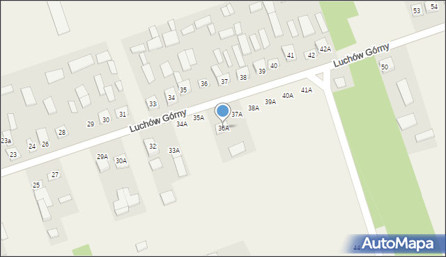 Luchów Górny, Luchów Górny, 36A, mapa Luchów Górny