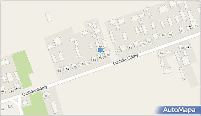 Luchów Górny, Luchów Górny, 59, mapa Luchów Górny