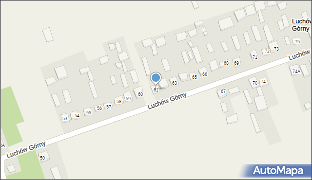 Luchów Górny, Luchów Górny, 61, mapa Luchów Górny