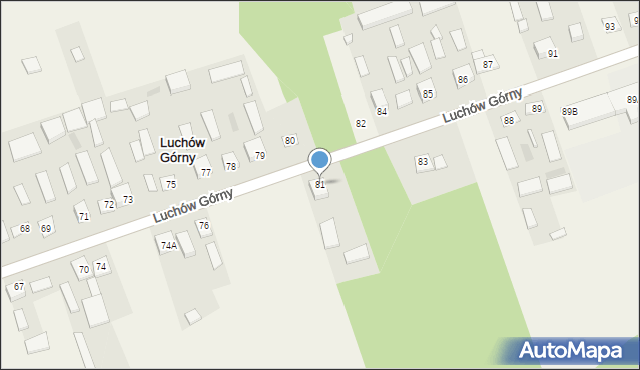 Luchów Górny, Luchów Górny, 81, mapa Luchów Górny