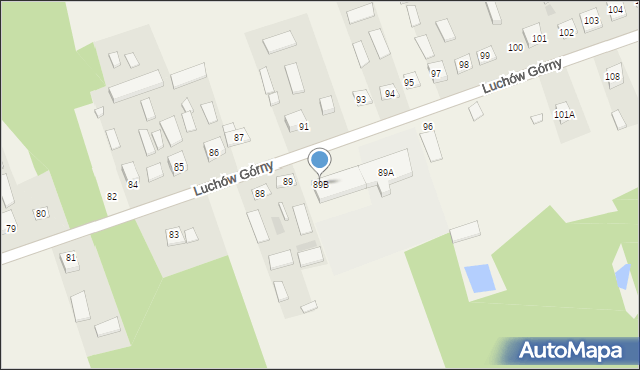 Luchów Górny, Luchów Górny, 89B, mapa Luchów Górny