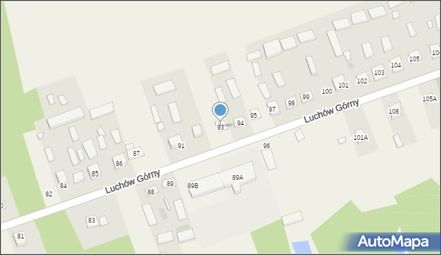 Luchów Górny, Luchów Górny, 93, mapa Luchów Górny