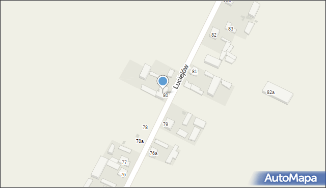 Luciejów, Luciejów, 80a, mapa Luciejów