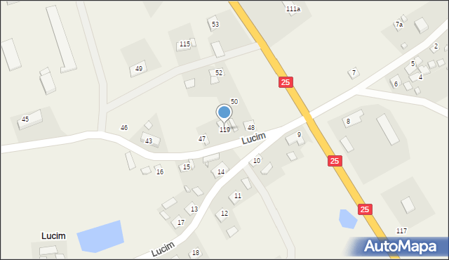 Lucim, Lucim, 119, mapa Lucim