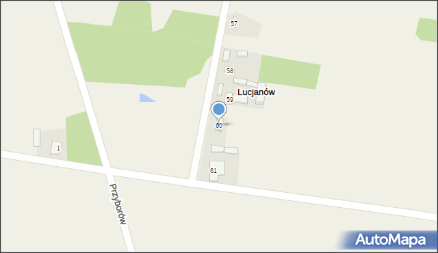 Lucjanów, Lucjanów, 60, mapa Lucjanów