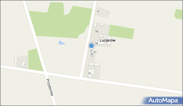 Lucjanów, Lucjanów, 60a, mapa Lucjanów