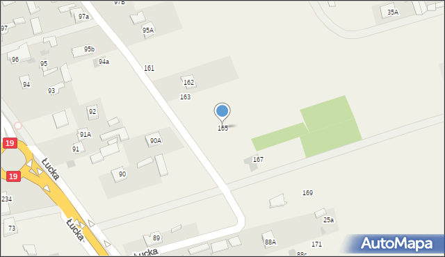 Łucka, Łucka, 165, mapa Łucka