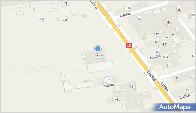 Łucka, Łucka, 74, mapa Łucka