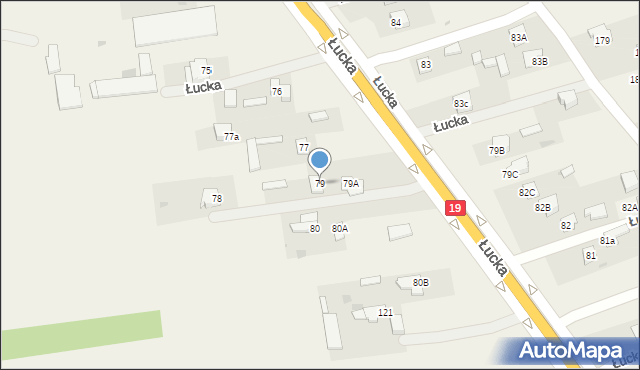 Łucka, Łucka, 79, mapa Łucka