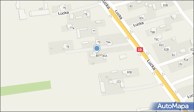 Łucka, Łucka, 80, mapa Łucka