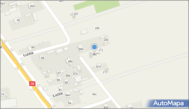 Łucka, Łucka, 88c, mapa Łucka