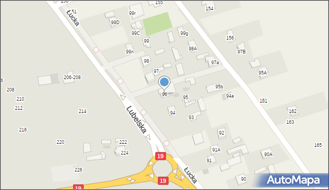 Łucka, Łucka, 96, mapa Łucka