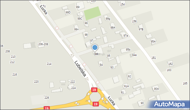Łucka, Łucka, 96A, mapa Łucka