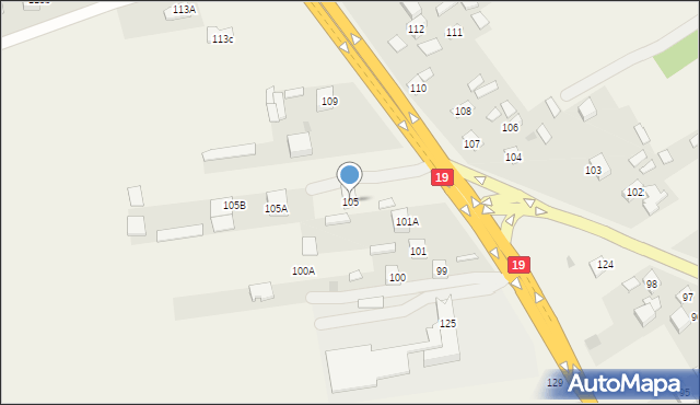 Łucka-Kolonia, Łucka-Kolonia, 105, mapa Łucka-Kolonia