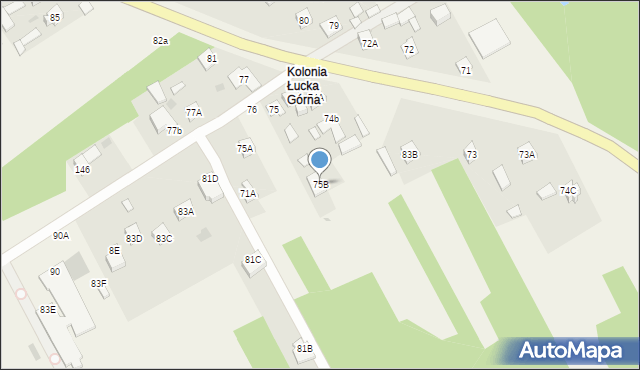 Łucka-Kolonia, Łucka-Kolonia, 75B, mapa Łucka-Kolonia