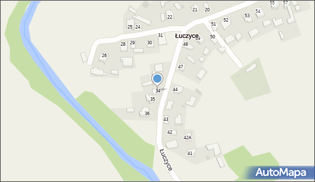Łuczyce, Łuczyce, 34, mapa Łuczyce