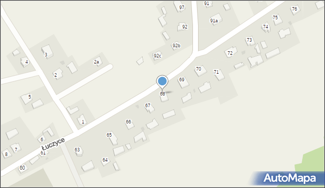 Łuczyce, Łuczyce, 68, mapa Łuczyce