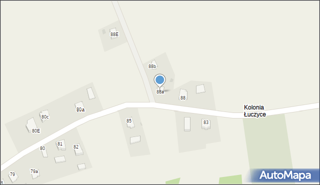 Łuczyce, Łuczyce, 88a, mapa Łuczyce