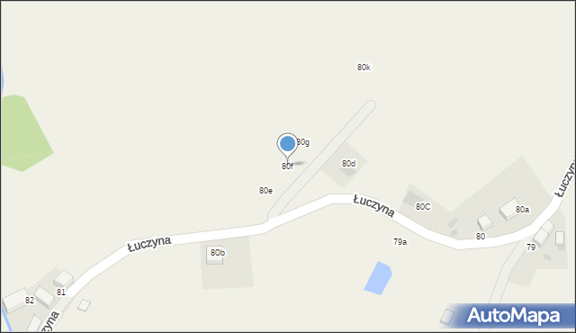 Łuczyna, Łuczyna, 80f, mapa Łuczyna