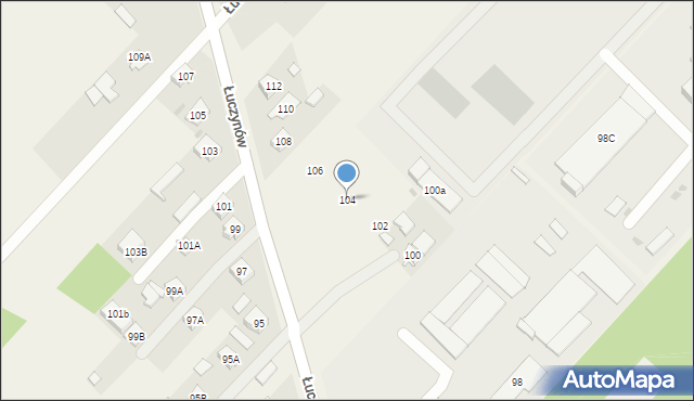 Łuczynów, Łuczynów, 104, mapa Łuczynów