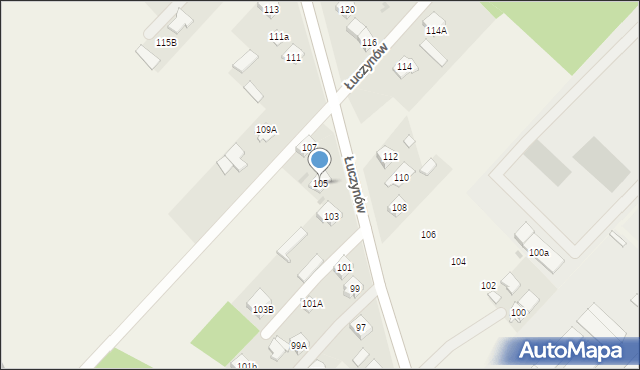Łuczynów, Łuczynów, 105, mapa Łuczynów