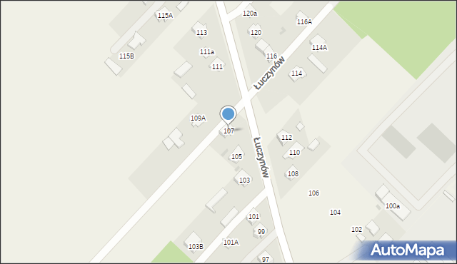 Łuczynów, Łuczynów, 107, mapa Łuczynów