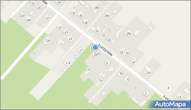 Łuczynów, Łuczynów, 13, mapa Łuczynów