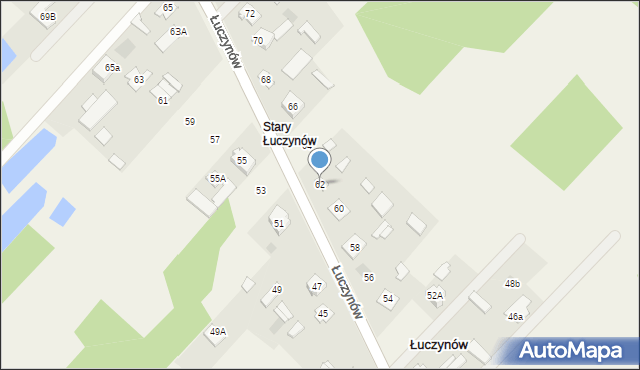 Łuczynów, Łuczynów, 62, mapa Łuczynów