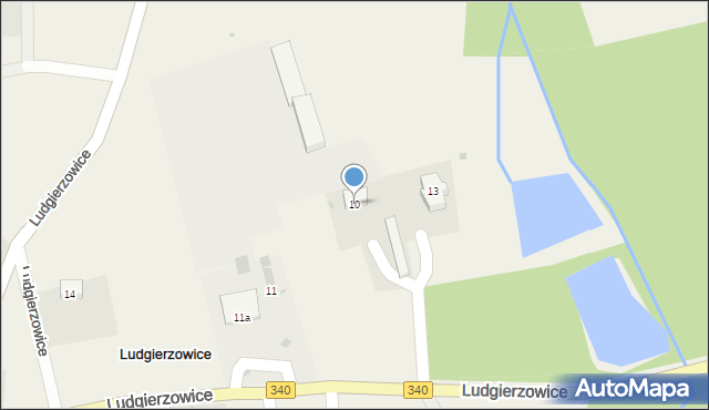 Ludgierzowice, Ludgierzowice, 10, mapa Ludgierzowice