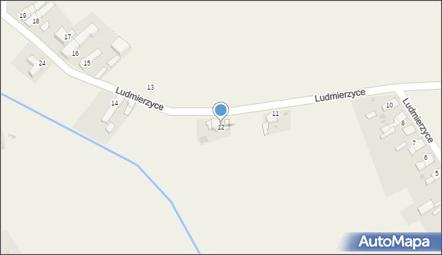 Ludmierzyce, Ludmierzyce, 12, mapa Ludmierzyce