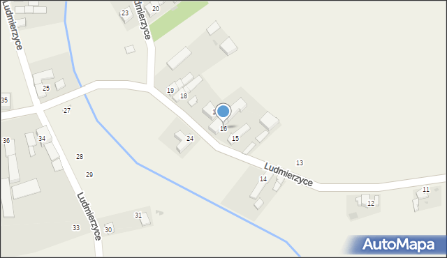 Ludmierzyce, Ludmierzyce, 16, mapa Ludmierzyce