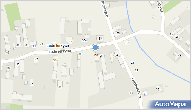 Ludmierzyce, Ludmierzyce, 36a, mapa Ludmierzyce