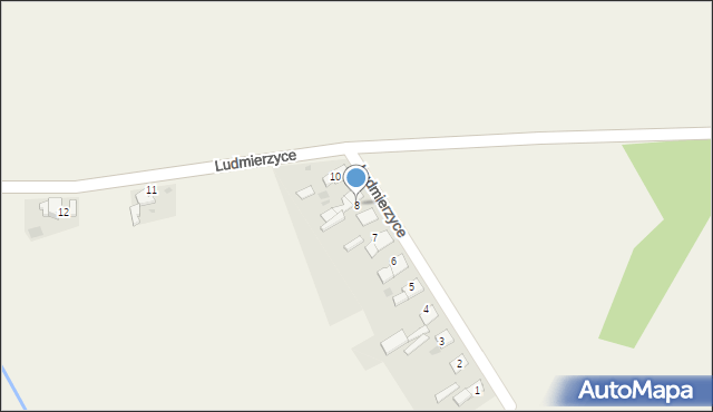 Ludmierzyce, Ludmierzyce, 8, mapa Ludmierzyce