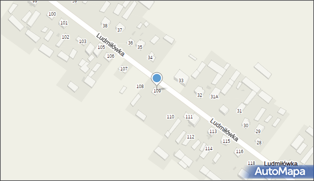 Ludmiłówka, Ludmiłówka, 109, mapa Ludmiłówka