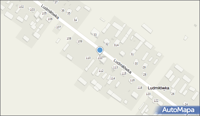 Ludmiłówka, Ludmiłówka, 111, mapa Ludmiłówka