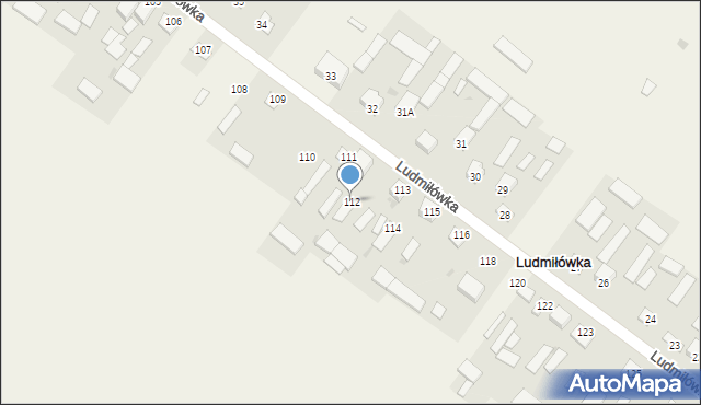 Ludmiłówka, Ludmiłówka, 112, mapa Ludmiłówka