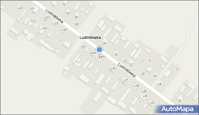 Ludmiłówka, Ludmiłówka, 123, mapa Ludmiłówka