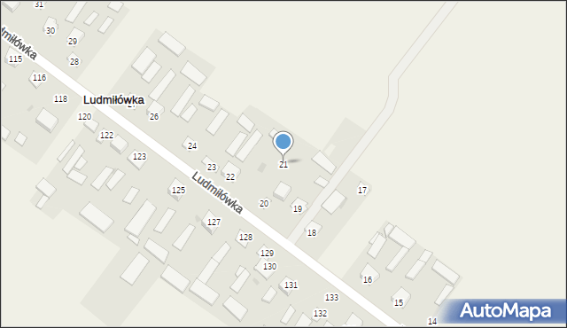 Ludmiłówka, Ludmiłówka, 21, mapa Ludmiłówka