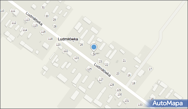 Ludmiłówka, Ludmiłówka, 24, mapa Ludmiłówka