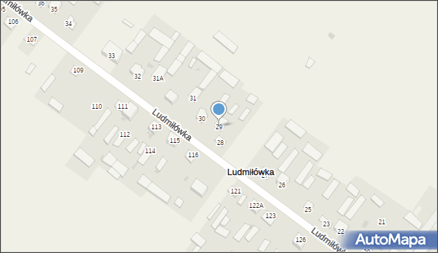 Ludmiłówka, Ludmiłówka, 29, mapa Ludmiłówka