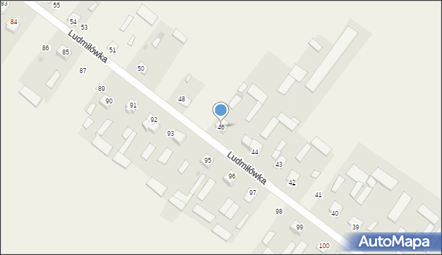 Ludmiłówka, Ludmiłówka, 46, mapa Ludmiłówka