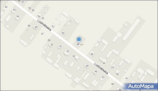 Ludmiłówka, Ludmiłówka, 49, mapa Ludmiłówka